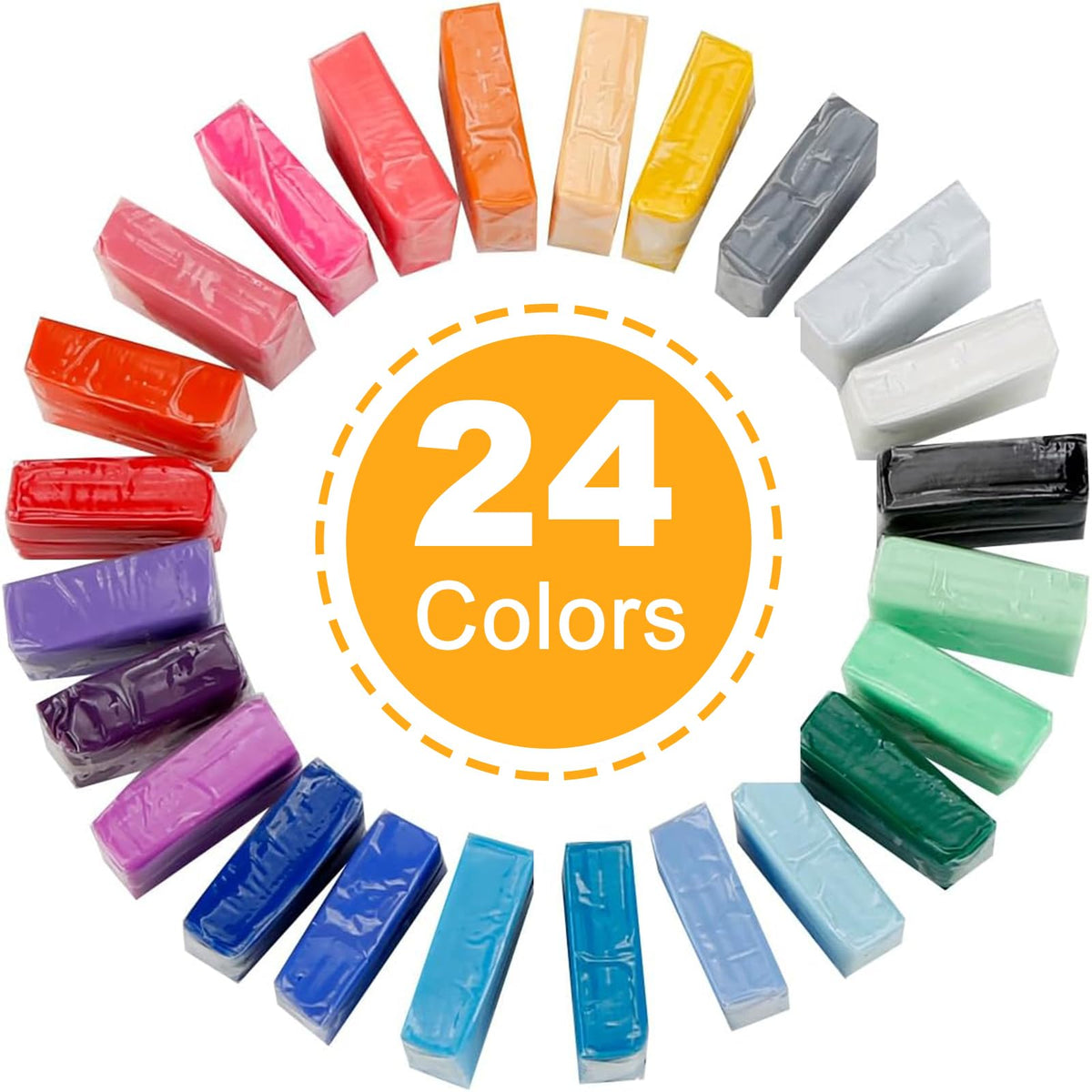 Kit de arcilla polimérica CiaraQ, mini juego de modelado de 24 colores para niños, principiantes y artistas