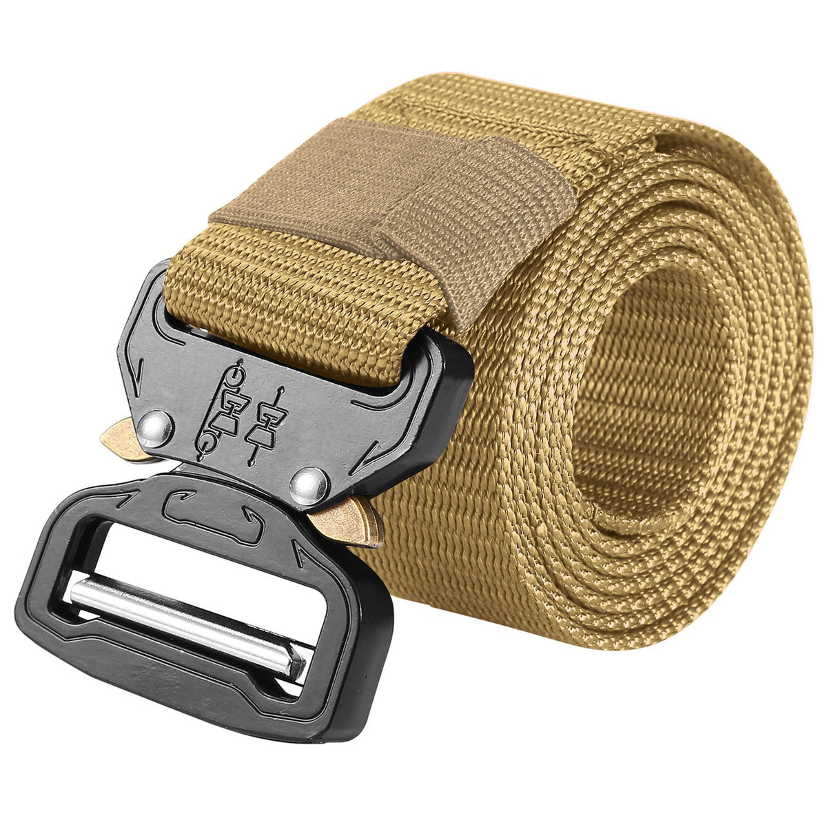 Men Military Belt Adjustable Tactical Belt Combat Waistband w/Metal Buckle Nylon Training Belt