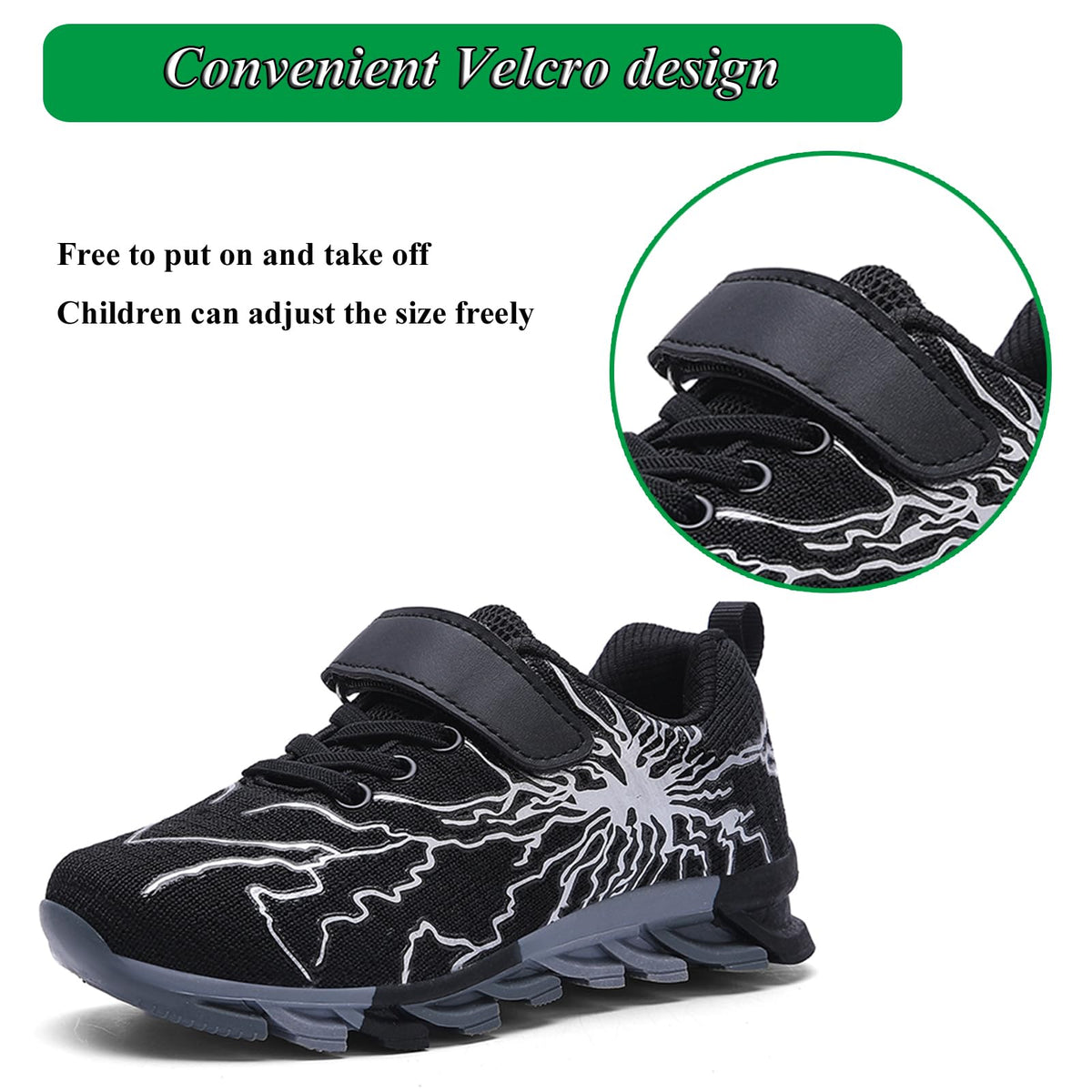 Sypsfwco Kids Running Sneakers Mesh Athletic Rubber Sole Black-Red Size 3.5 US