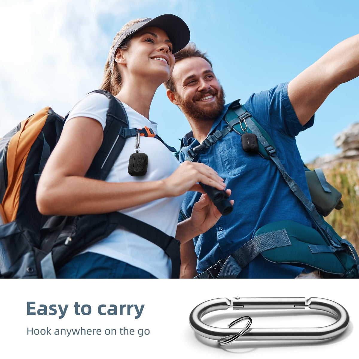 Funda de silicona Adorve para AirPods Pro 2 con grabado de flores, color negro, LED frontal visible