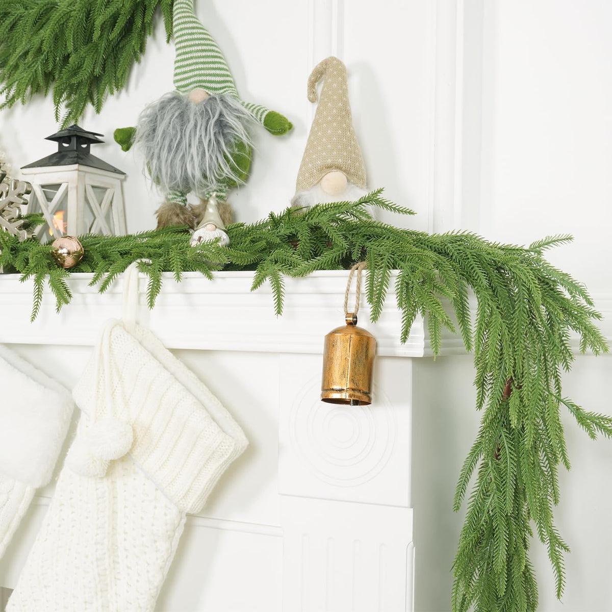 Guirnalda de pino de Norfolk XmasExp, 6 pies, artificial realista, color verde navideño