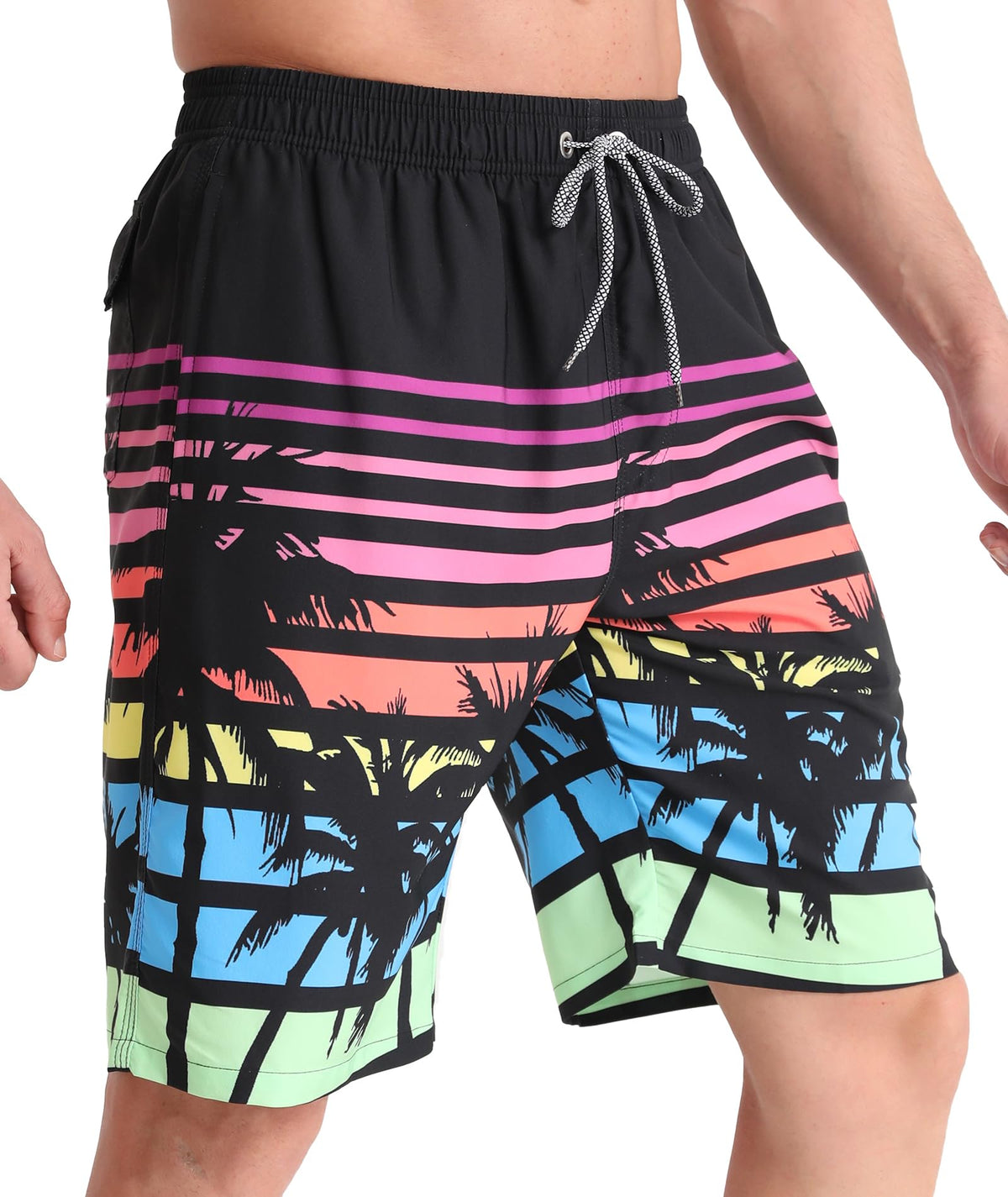 Bañador para hombre APTRO, shorts de baño de secado rápido con forro de malla, talla XL