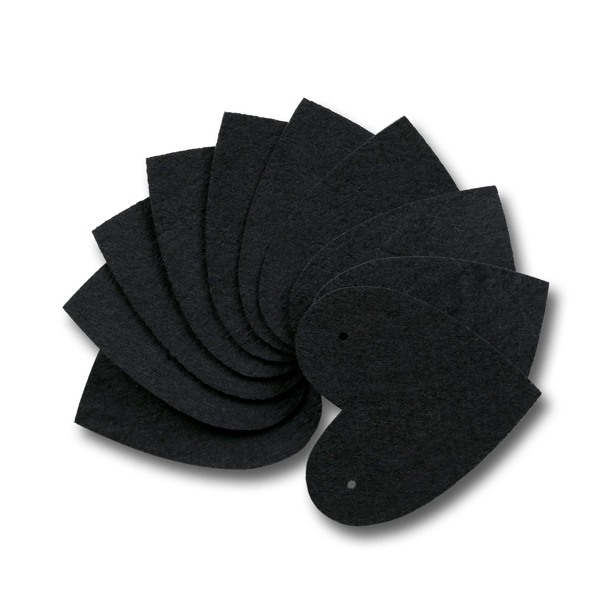 Guzon 4 Sets Black Heart Felt Banners Gothic Wedding Valentine Party Decor