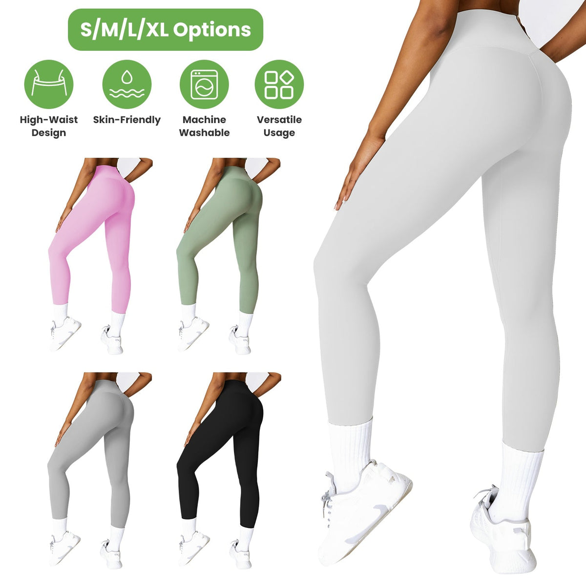 Leggings de talle alto para mujer con control de abdomen