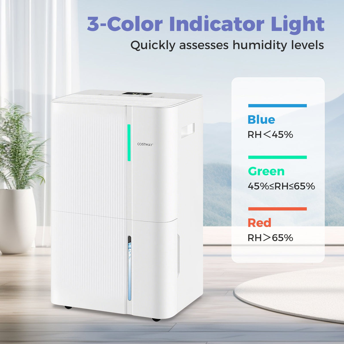 74/96 Pints Dehumidifier for Home 4500/5500 Sq. Ft Dehumidifier with 3 Modes