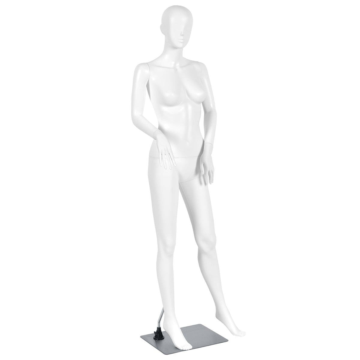 5.8 ft Plastic Female Mannequin Adjustable Detachable Manikin with Metal Stand