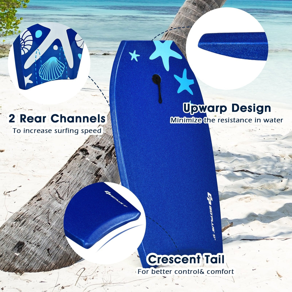 41 Inch Lightweight Super Portable Surfing Bodyboard