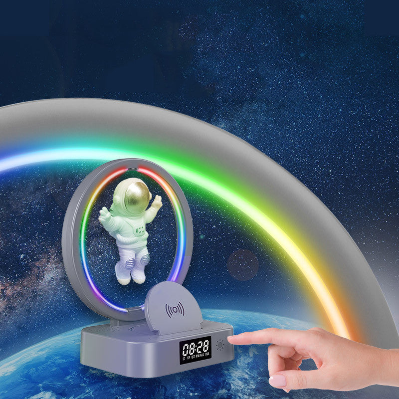 Altavoz Bluetooth de levitación magnética Astronauta Hogar RGB Mini Radio TWS Caja de sonido Subwoofer inalámbrico para exteriores TF AUX USB