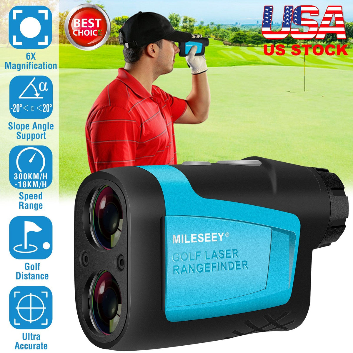 Professional Precision Laser Golf Rangefinder