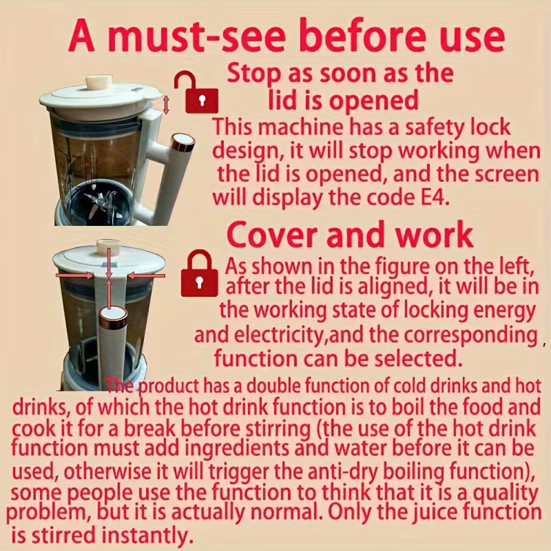 Multifunctional Household Wall Breaking Blender with Heating