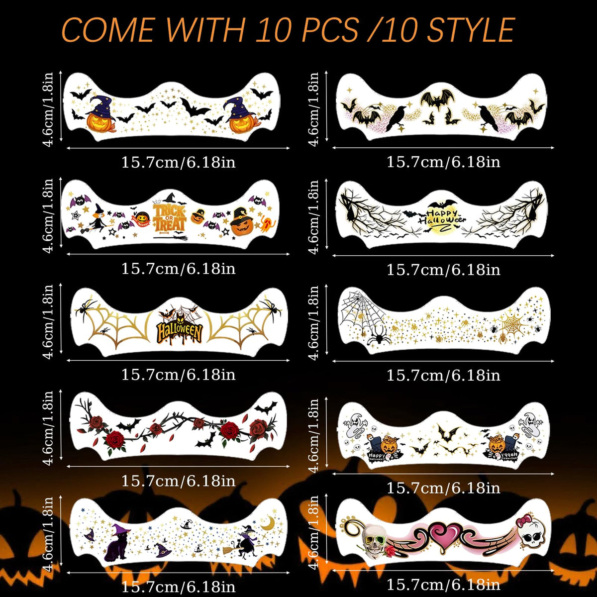 Tatuajes faciales temporales dorados resistentes al agua Cardiyar Glitter Freckles, 24 piezas