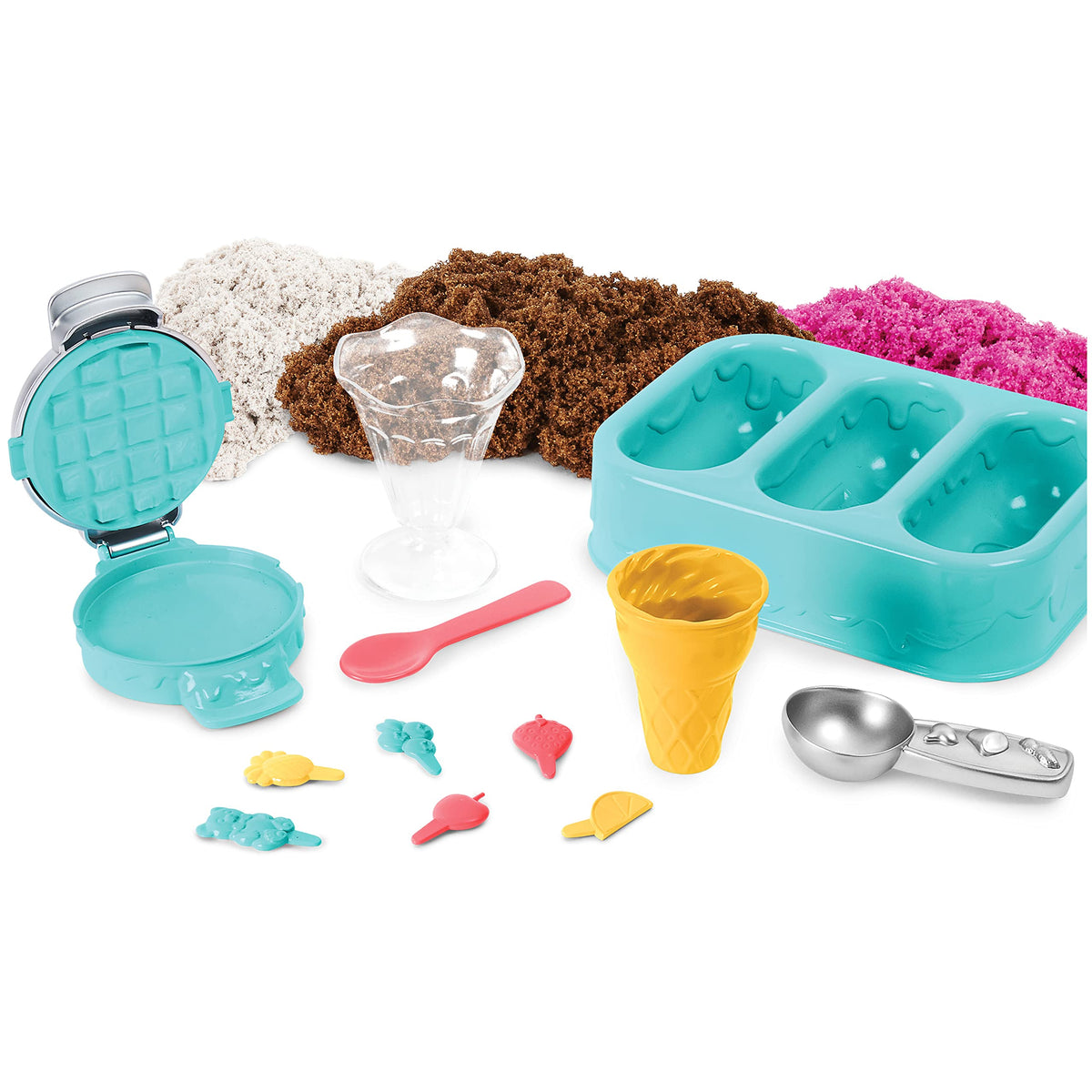 Kinetic Sand Scents Ice Cream Treats Playset 3 Colors 6 Serving Tools
