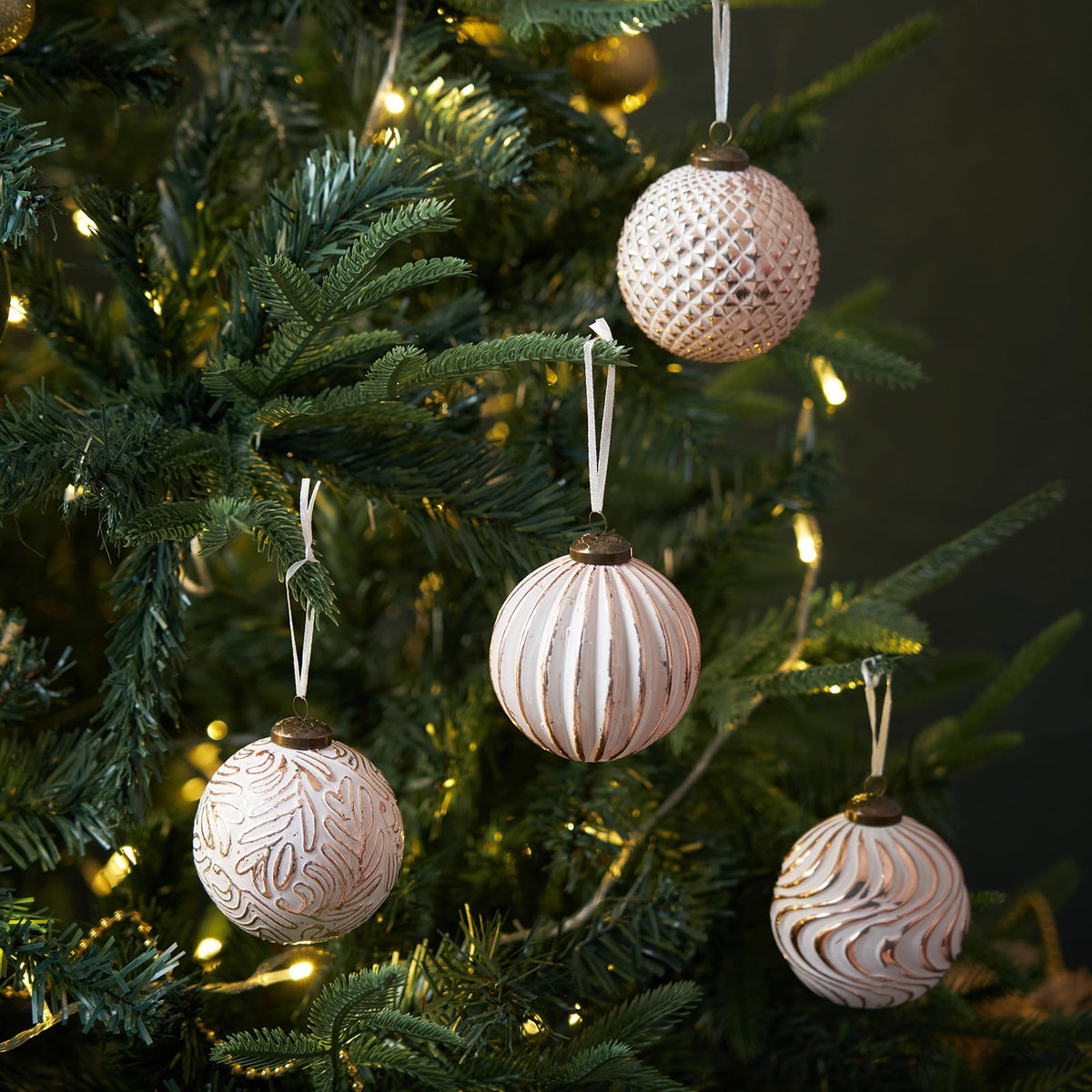 12 piezas de adornos navideños rosas, bolas inastillables para decoración navideña
