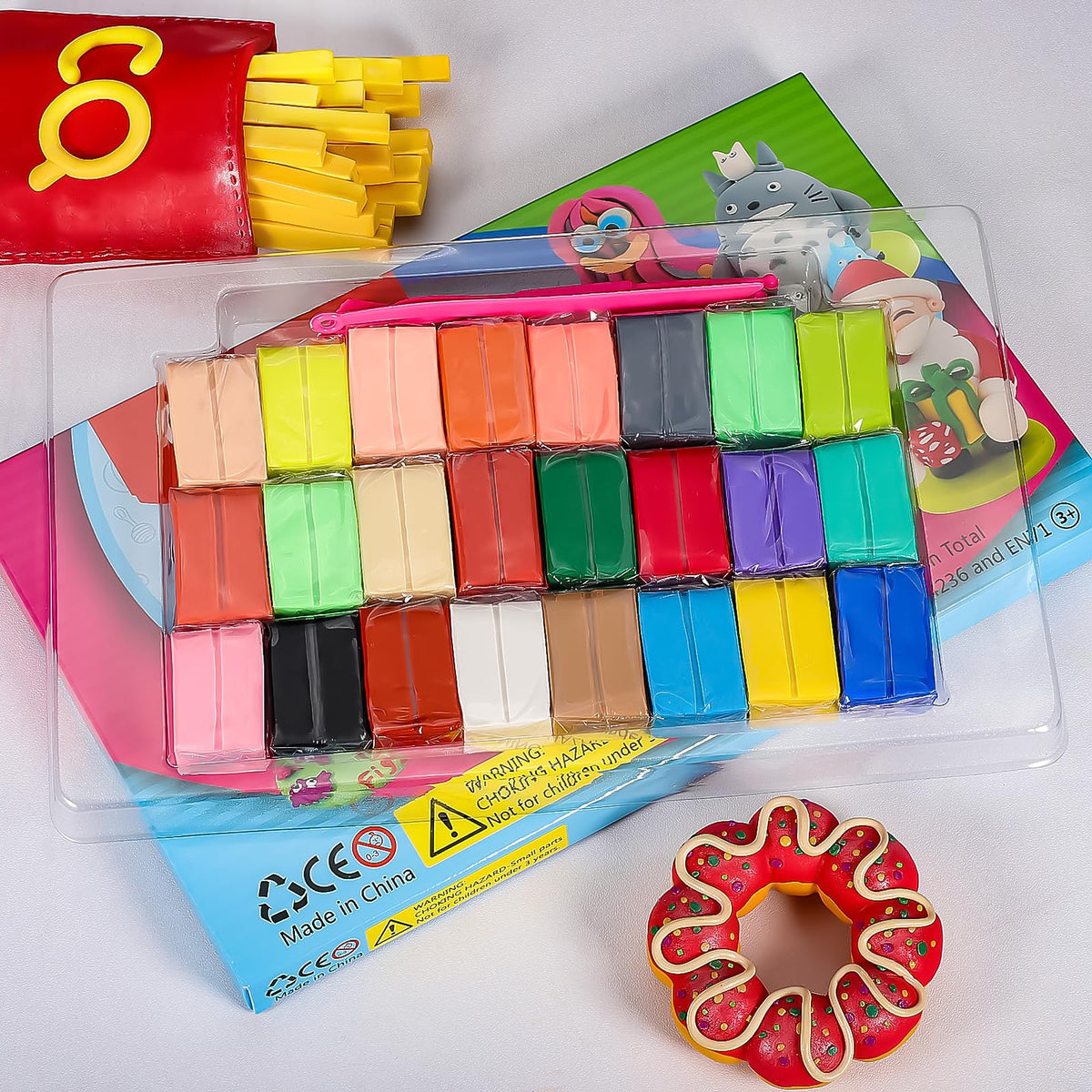 Kit de arcilla polimérica CiaraQ, mini juego de modelado de 24 colores para niños, principiantes y artistas