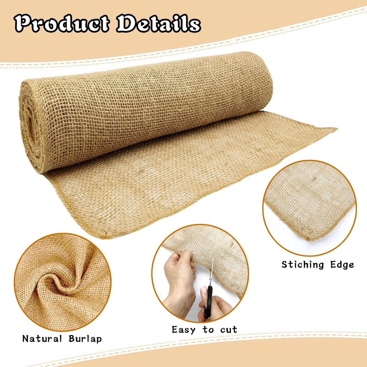 Protectores de yute natural para árboles Medoore, 7.8"x9.8', 4 rollos