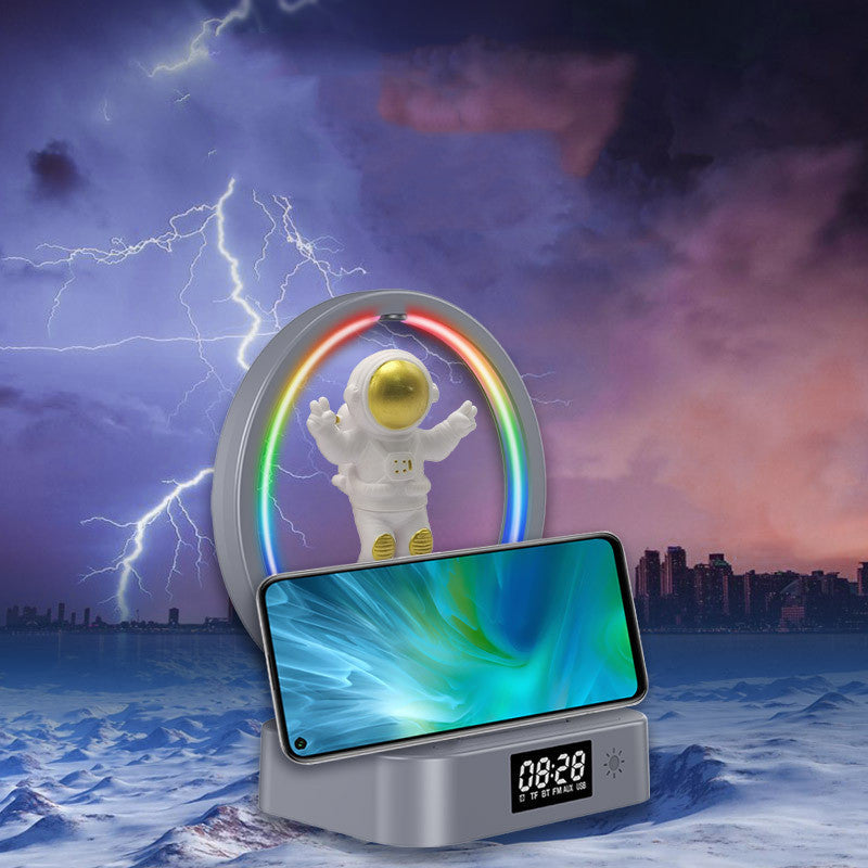 Altavoz Bluetooth de levitación magnética Astronauta Hogar RGB Mini Radio TWS Caja de sonido Subwoofer inalámbrico para exteriores TF AUX USB