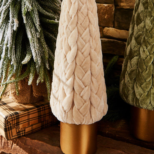 Velvet Christmas Tree Realistic Holiday Decor For Neutral, Farmhouse And Cottage Homes Elegant Green