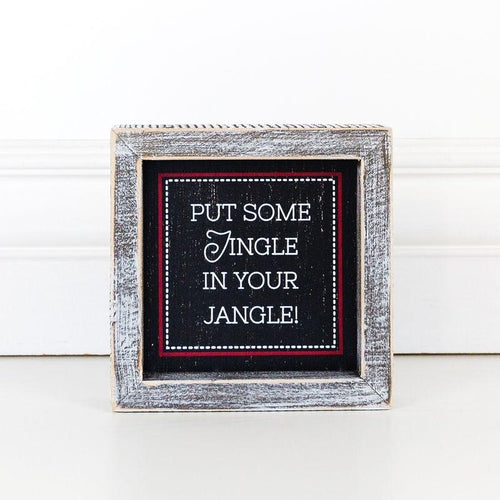 Black Chalkboard Style Wooden Christmas Sign Rustic Framed Holiday Wall Decor Set Of 4