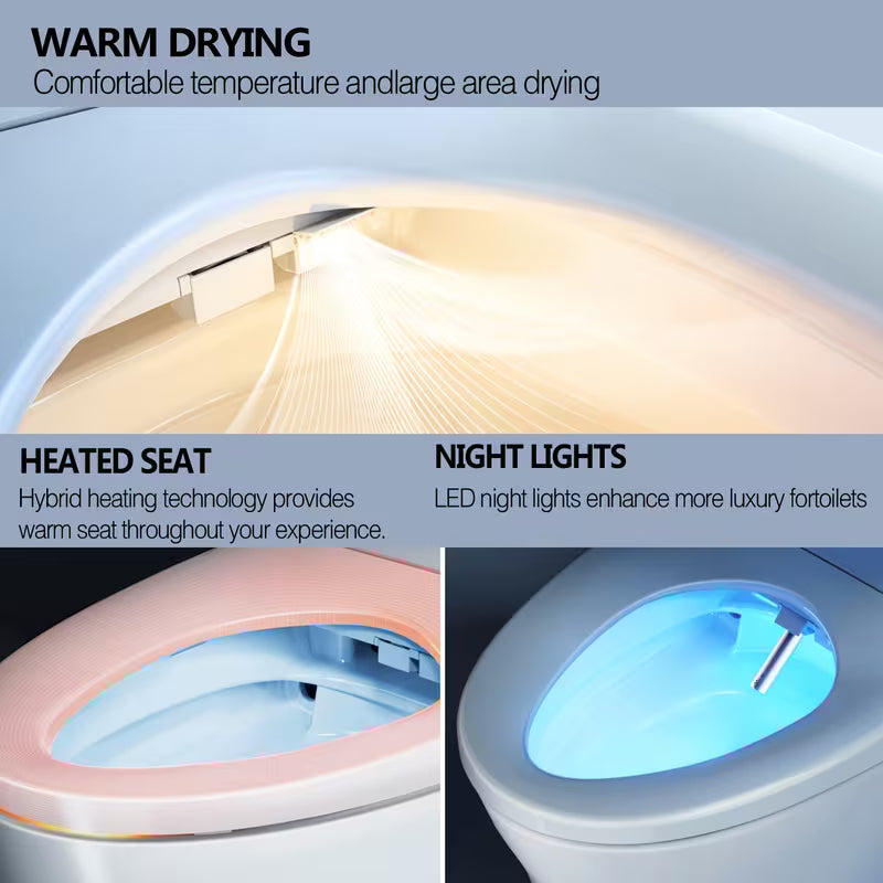 Bidet Toilet Seat with Warm Water and Remote Control