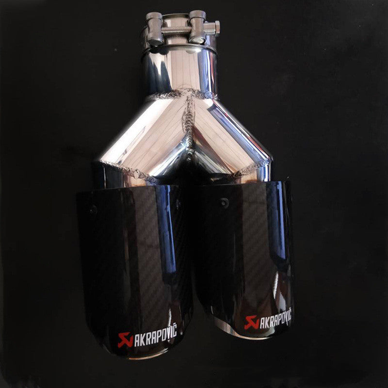 One Modified Two Tail Throat Car Decorative Exhaust Pipe