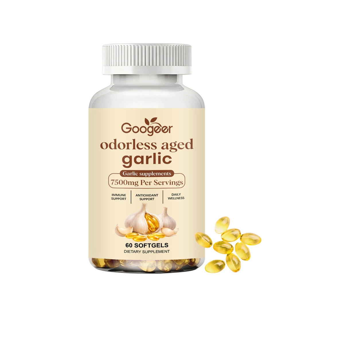 Plant-Based Dietary Supplement Cooked Garlic Capsules