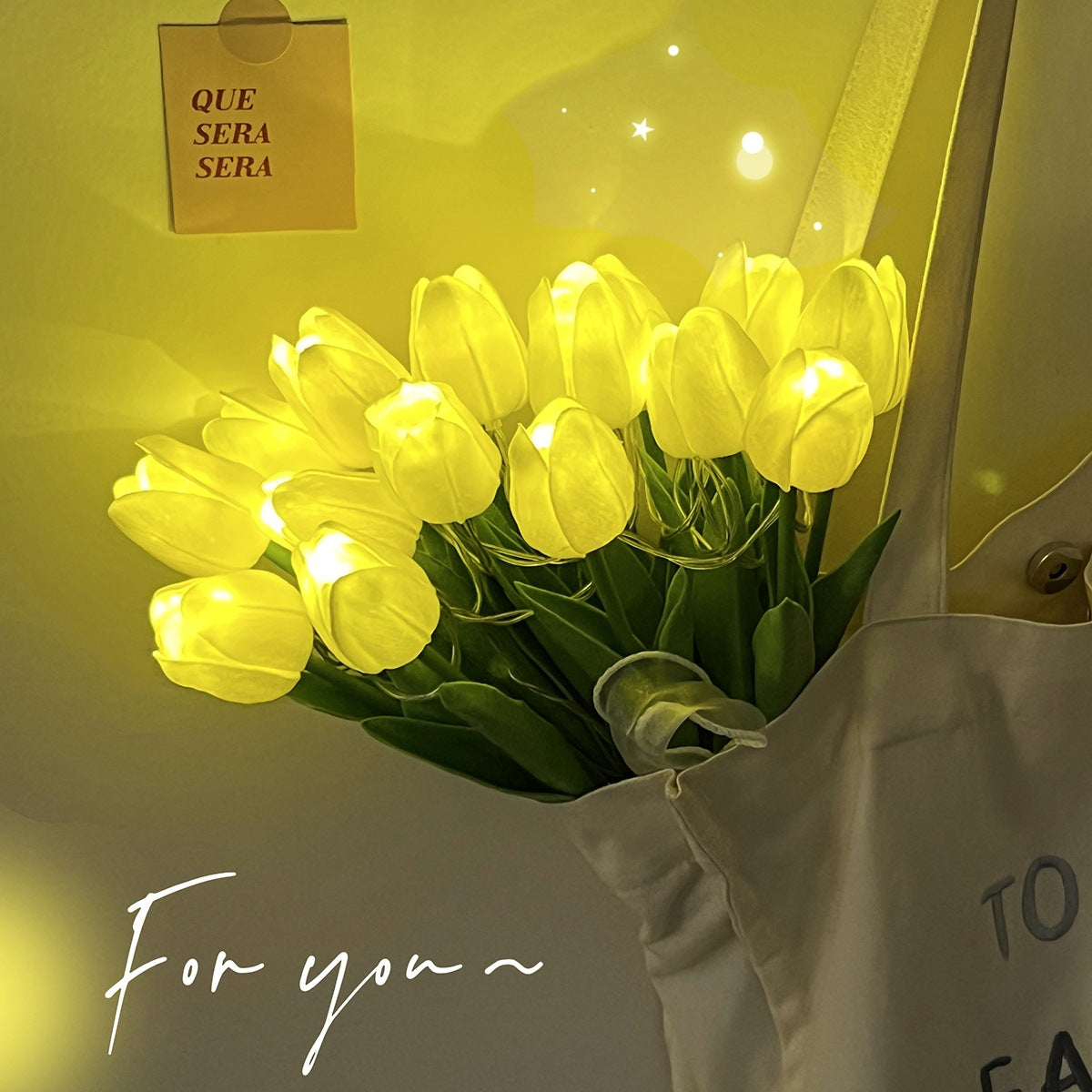Led Lighting Chain Simulation Tulip Bridal Bouquet