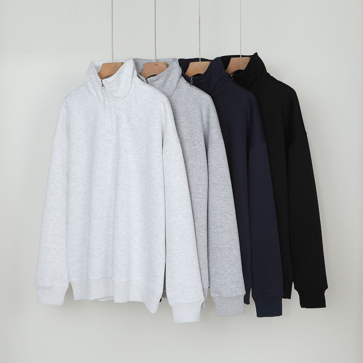 Women's  Premium Half-zip Stand-up Collar Hoodie