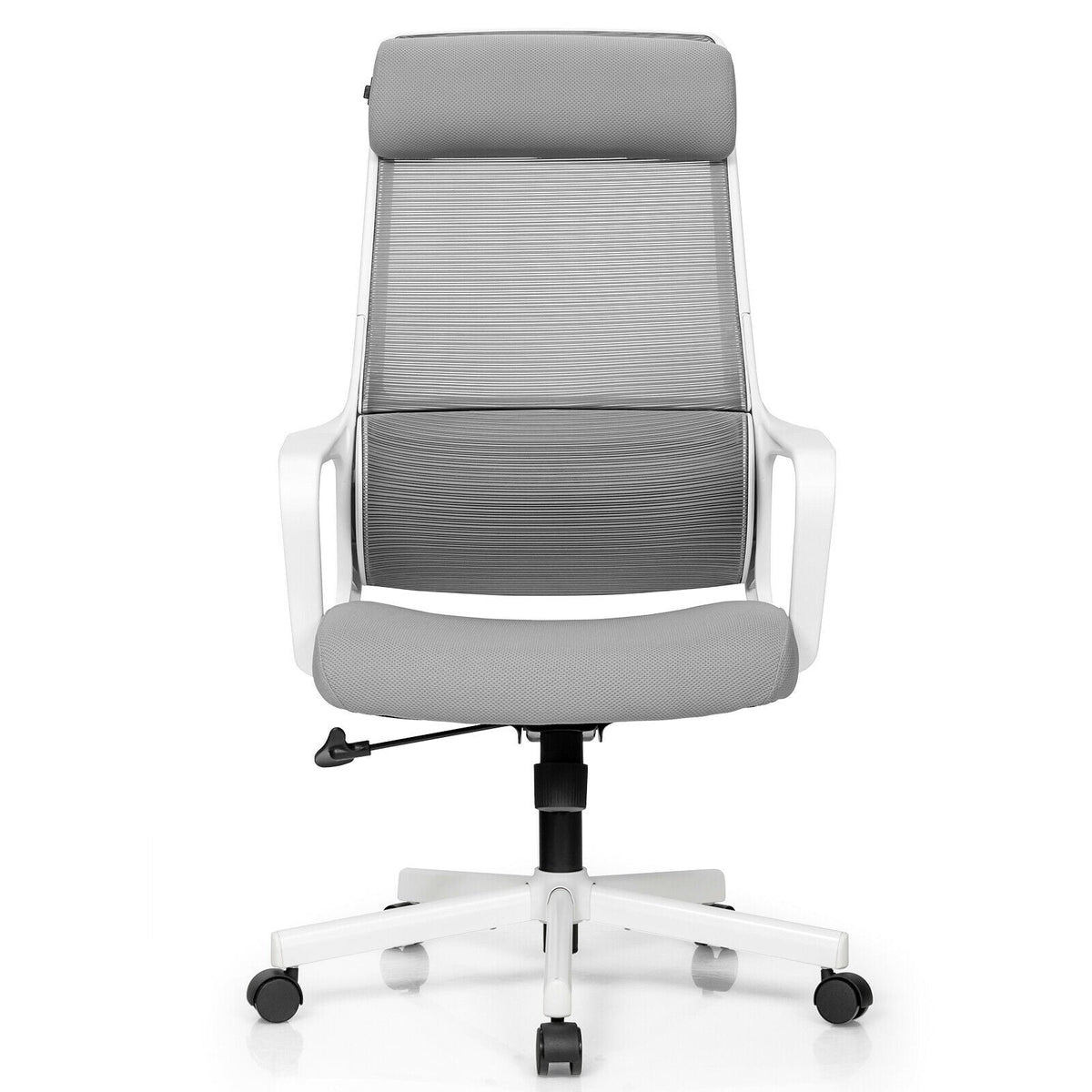 Adjustable Mesh Office Chair with Heating Support Headrest