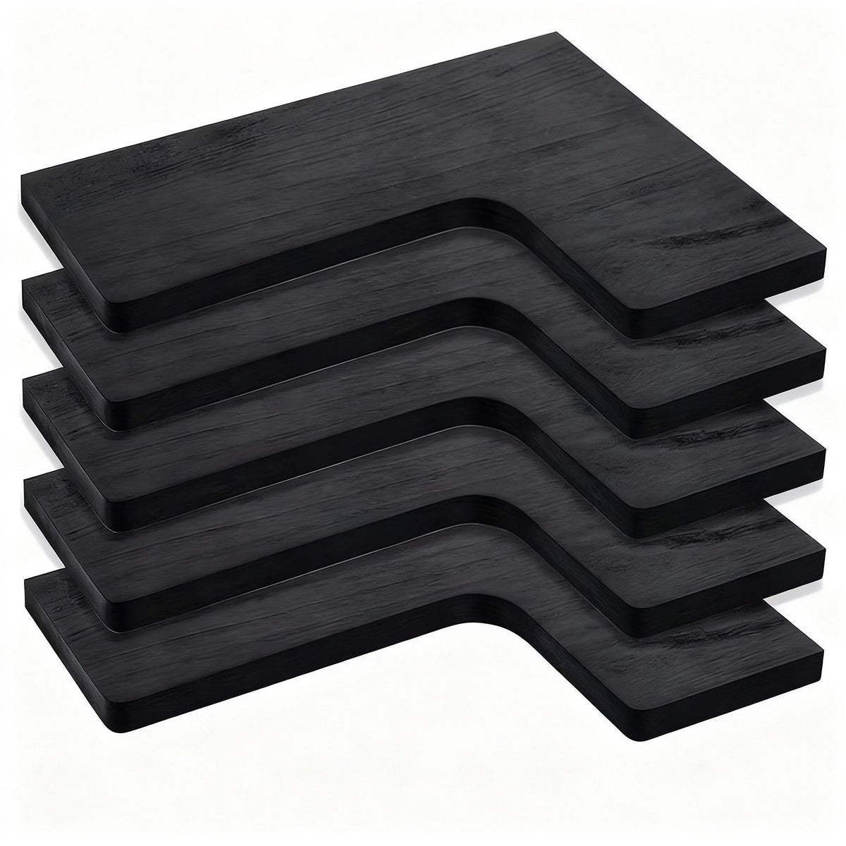 Estantes flotantes de esquina rústicos juego de 5 – Estantes de pared de madera