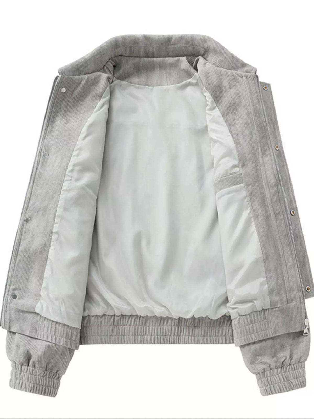 Men's Plus Size Casual Corduroy Snap-Down Jacket