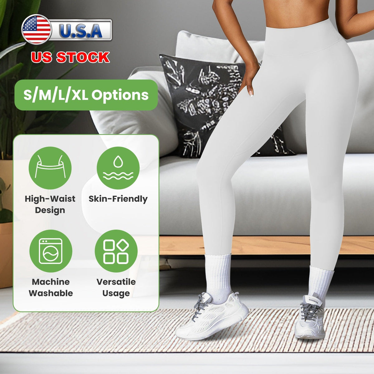 Leggings de talle alto para mujer con control de abdomen