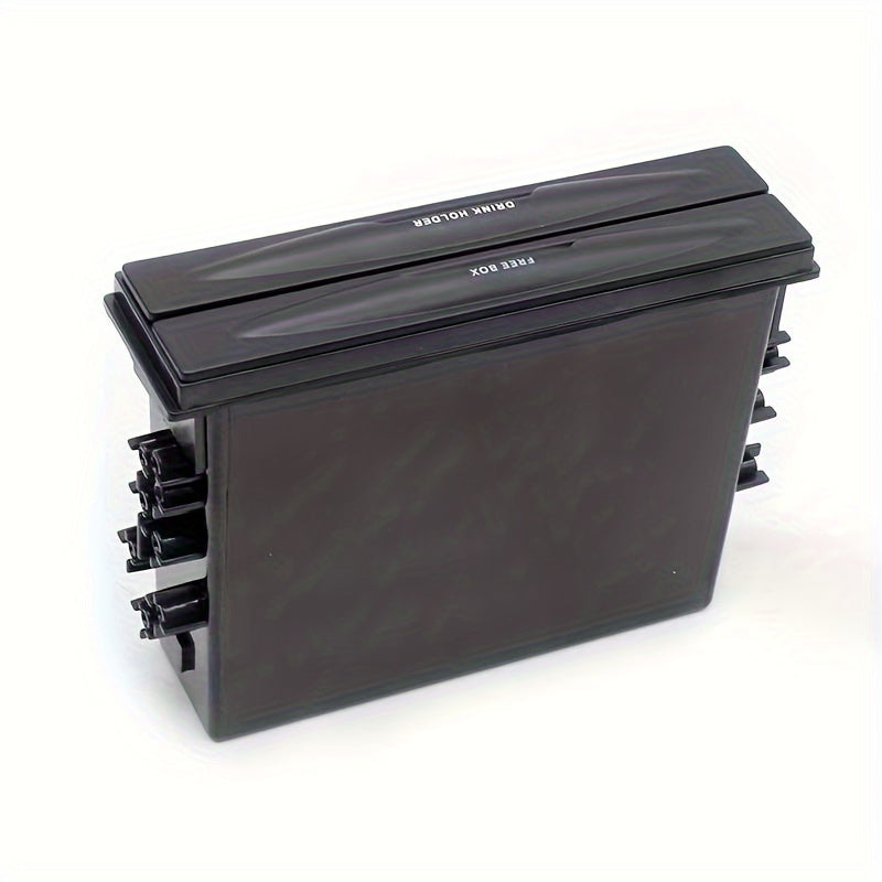 Single Din Radio Pocket, 2 In 1 Car Radio Storage Box Multi Purpose ABS Universal 1DIN 2 Layer Black Cup Holder