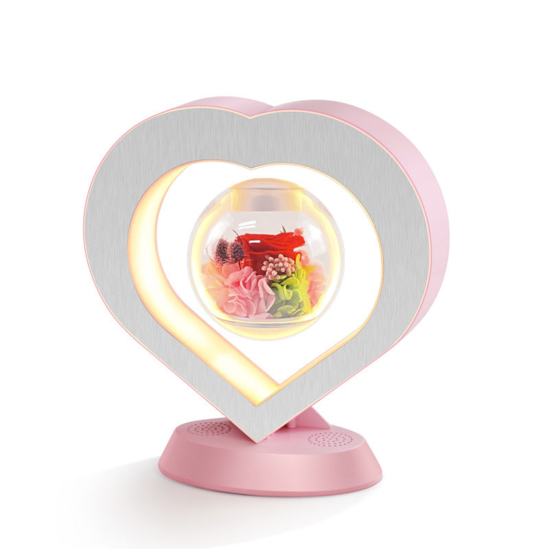 Lámpara LED de Noche con Corazón Flotante para el Día de San Valentín, Mesa, Levitación Magnética, Lámpara Creativa de Escritorio, Decoración del Hogar