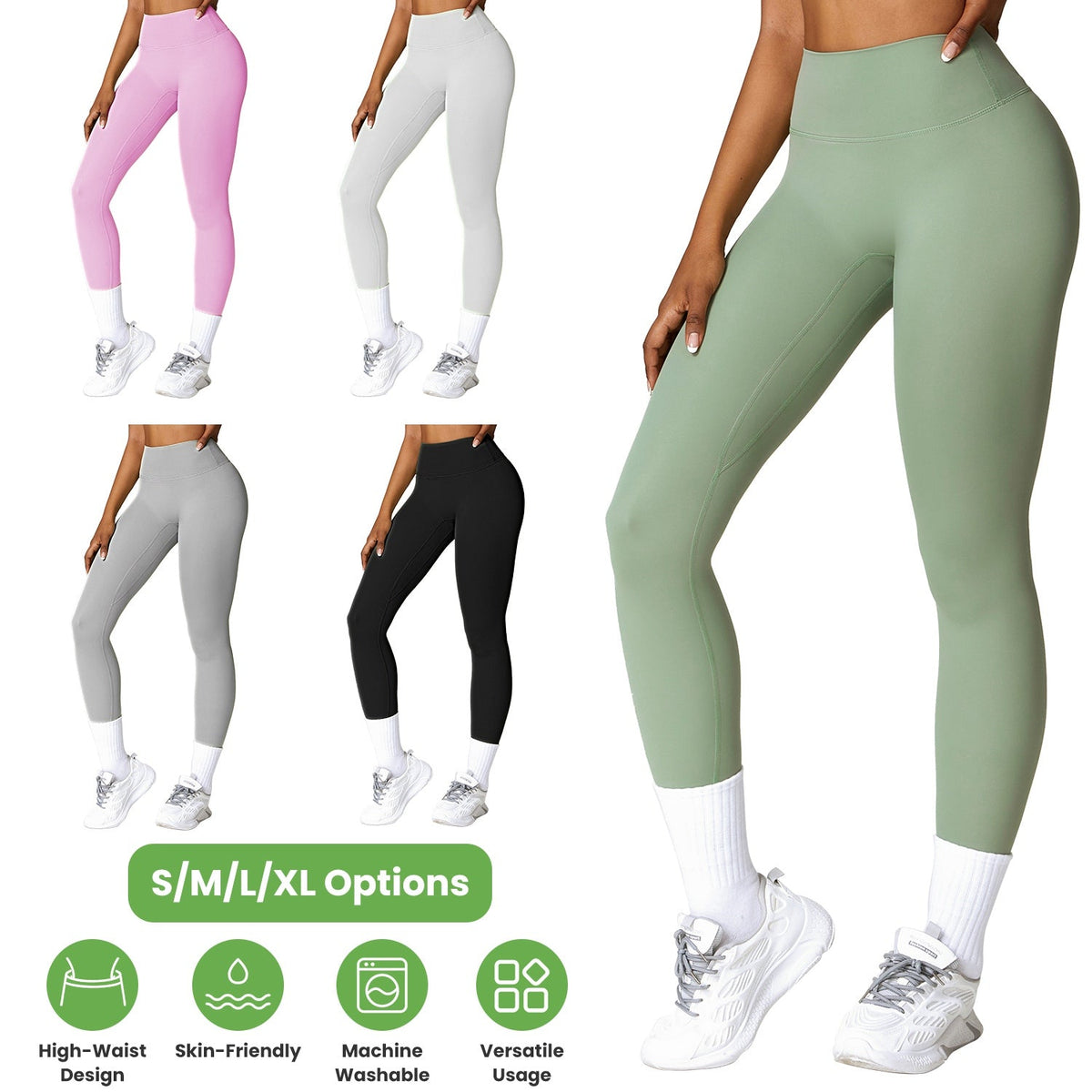 Leggings de talle alto para mujer con control de abdomen