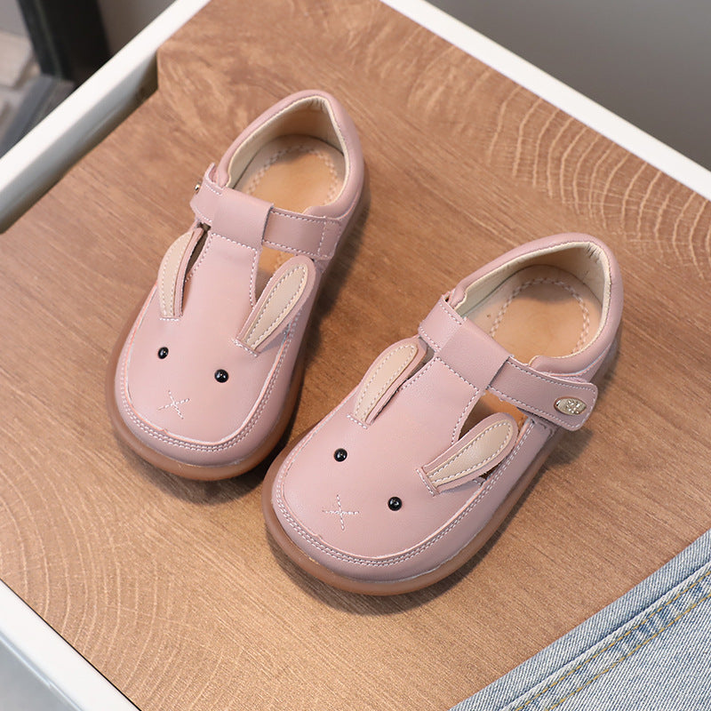 Children's Small Leather Shoes Non-slip Soft Bottom Girl Cute Princess Cartoon Shoes