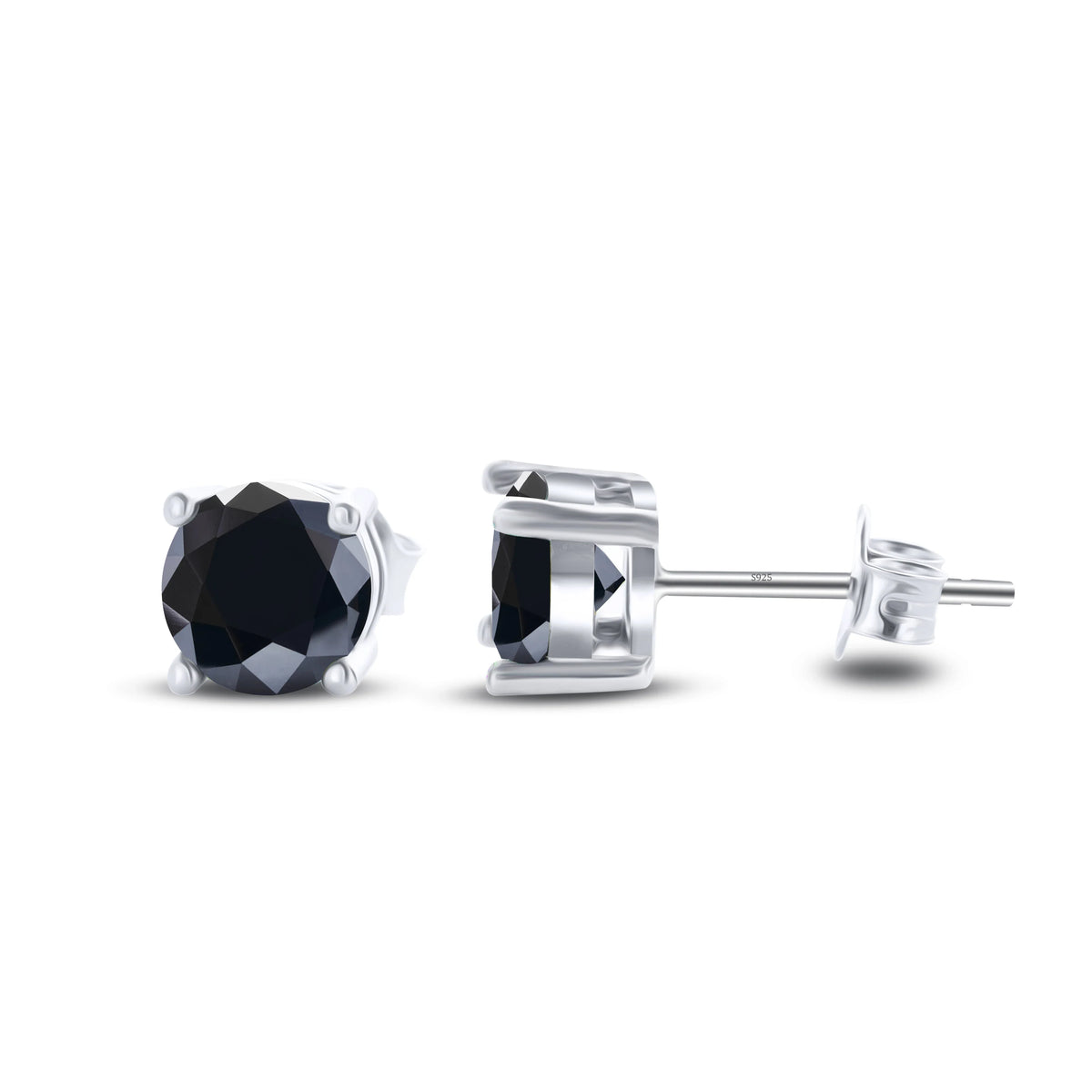 925 Sterling Silver Moissanite Stud Earrings - Round 1ctw Engagement Gift