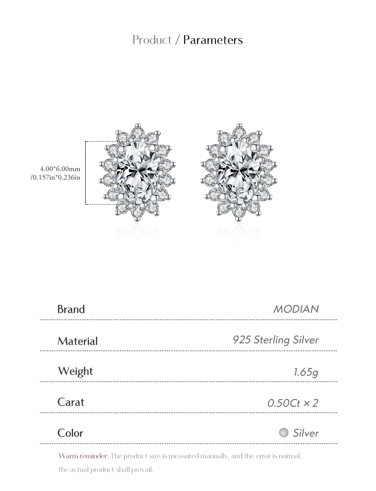 925 Sterling Silver Moissanite Halo Stud Earrings Bridal Wedding Engagement