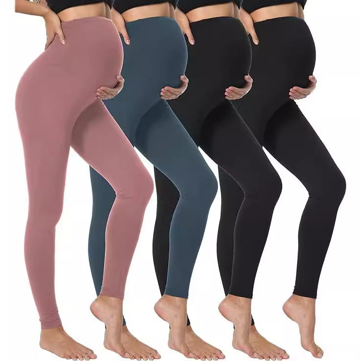 Autumn And Winter Maternity Pants High Waisted Belly Support Pants