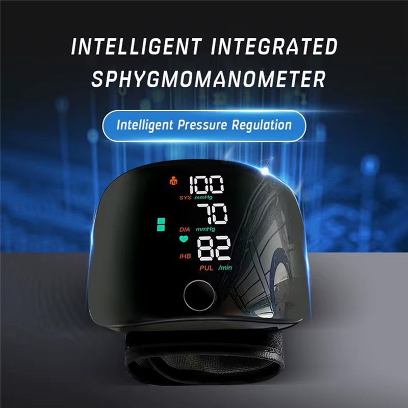 Wrist Sphygmomanometer Rechargeable Blood Pressure Meter Wrist Blood Pressure Eter Smart Touch Screen Blood Pressure Meter Household Electronics