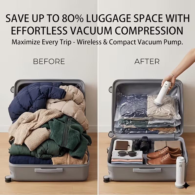 20-Piece Vacuum Storage Bag Set with Electric Air Pump