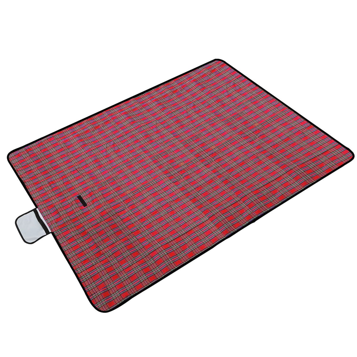 Manta de picnic impermeable de 60" x 78", alfombra plegable para acampar con correa, ideal para camping, senderismo, césped y viajes