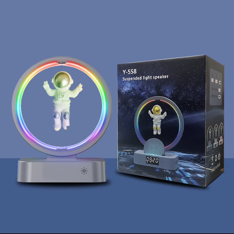 Altavoz Bluetooth de levitación magnética Astronauta Hogar RGB Mini Radio TWS Caja de sonido Subwoofer inalámbrico para exteriores TF AUX USB