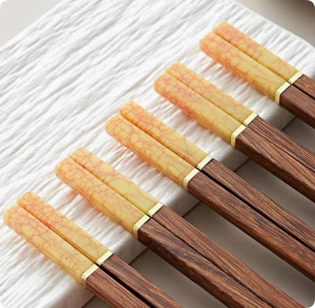 Chicken-wing Wood And Red Sandalwood Premium Natural Solid-wood Chopsticks