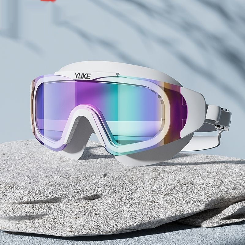 Electroplating HD Waterproof Non-fogging Swimming Glasses