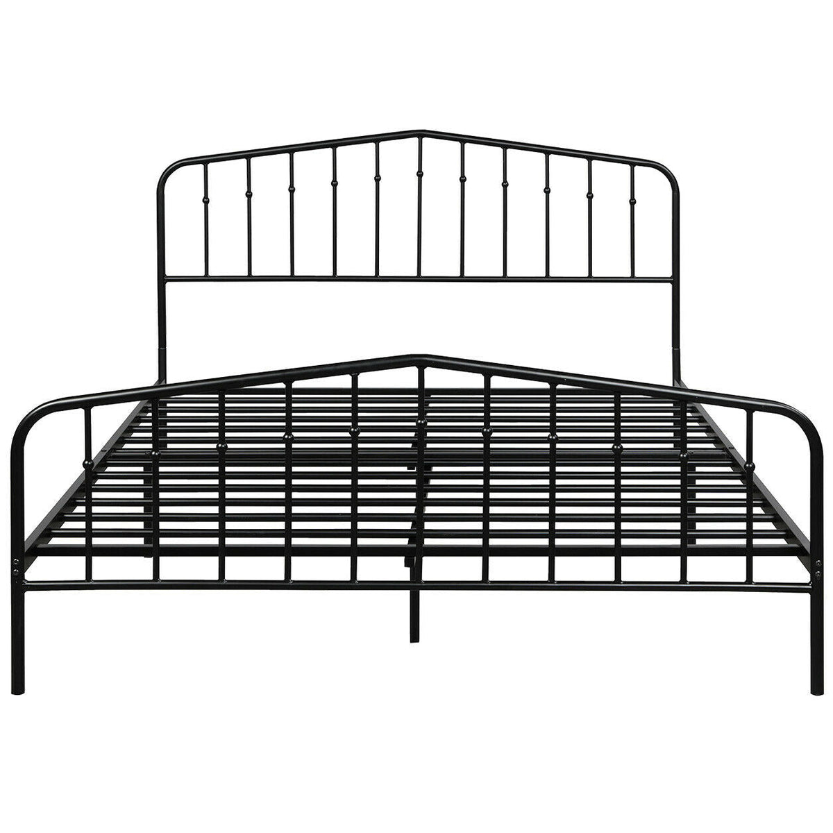 Queen Size Metal Bed Frame Slat Platform