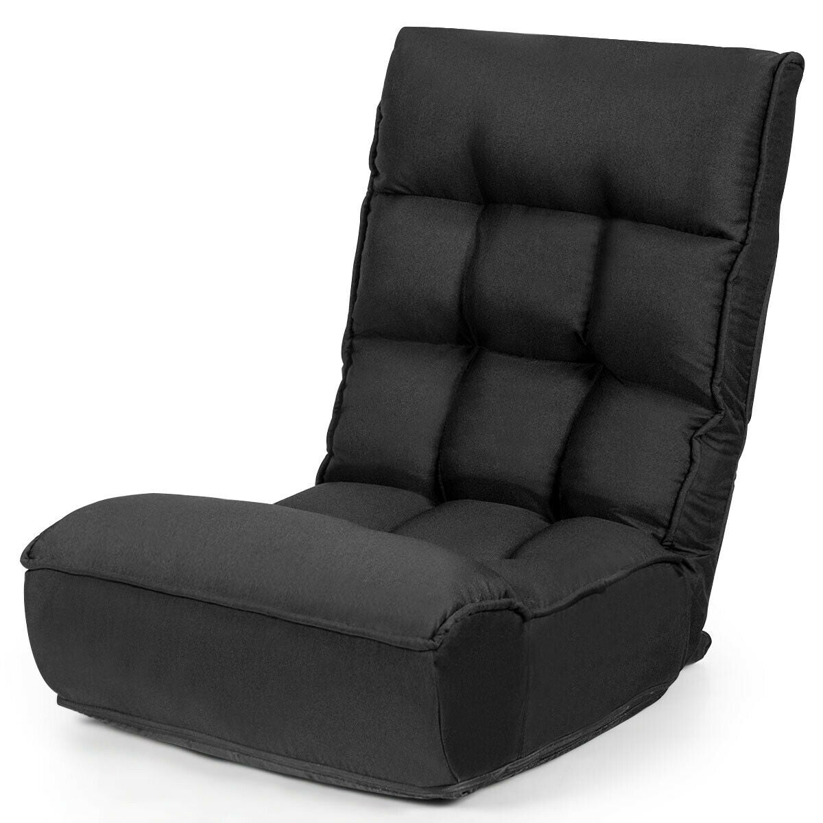 4-Position Adjustable Floor Chair Folding Lazy Sofa