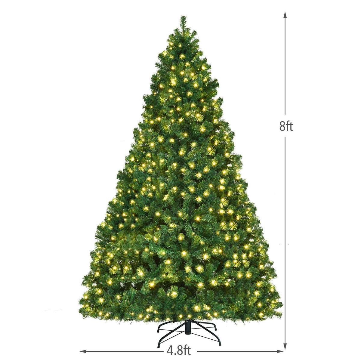 7 Feet PVC Artificial Christmas Tree with LED Lights