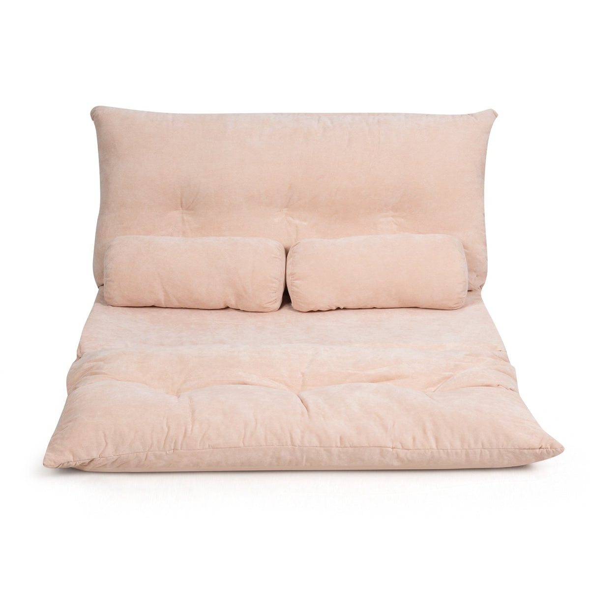 6-Position Adjustable Sleeper Lounge Couch with 2 Pillows