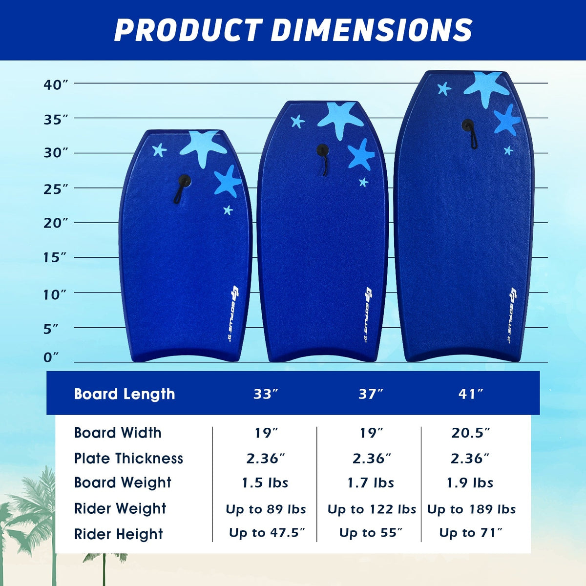 41 Inch Lightweight Super Portable Surfing Bodyboard