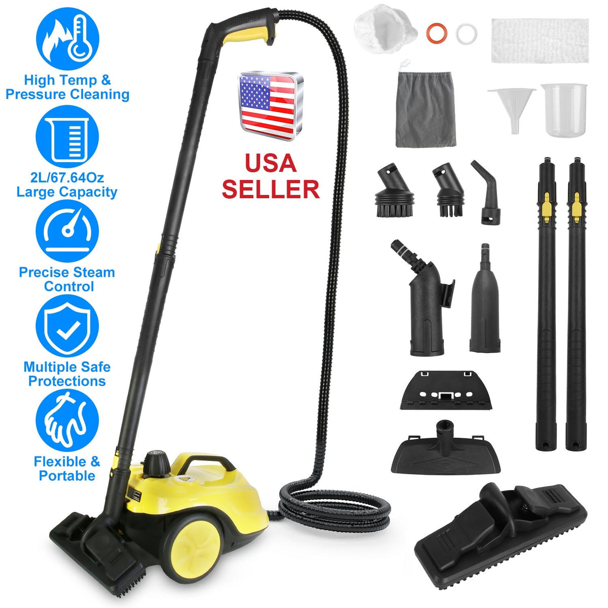 Steam Cleaning Machine with Wheels – All-Surface Deep Clean